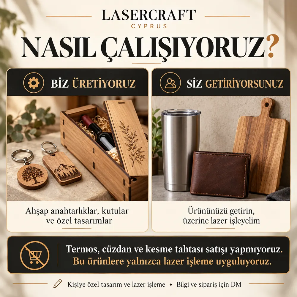 Ahşap anahtarlık ve hediye kutusu tasarım örnekleri